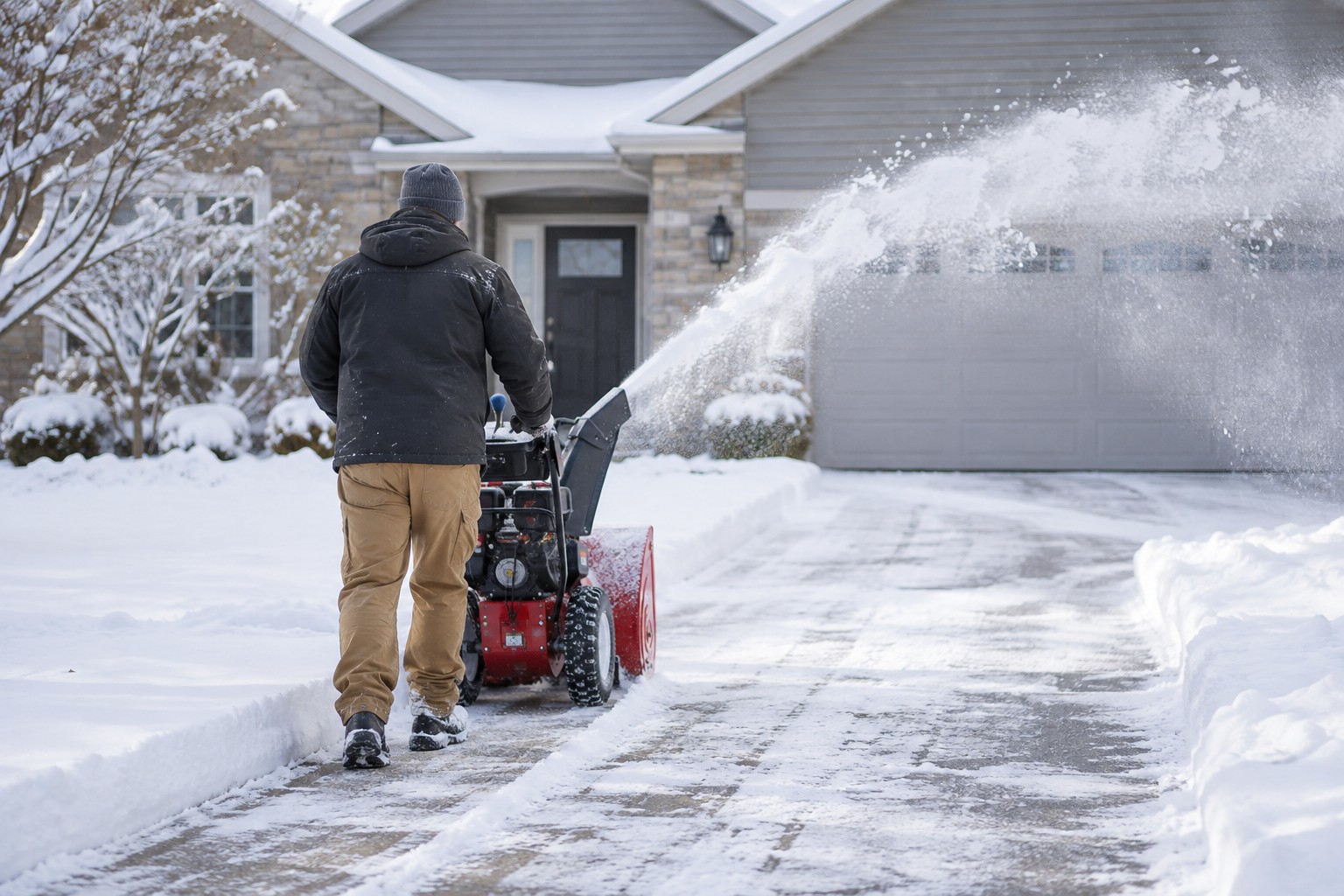 Snow Blowing service illustration